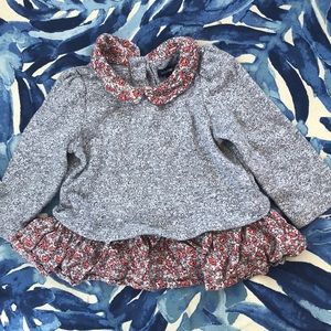 Baby gap shirt with ruffle detail and cute collar